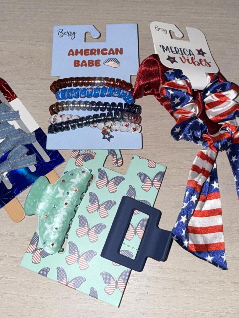 Berry Hair Accessories Set - Patriotic and Stylish